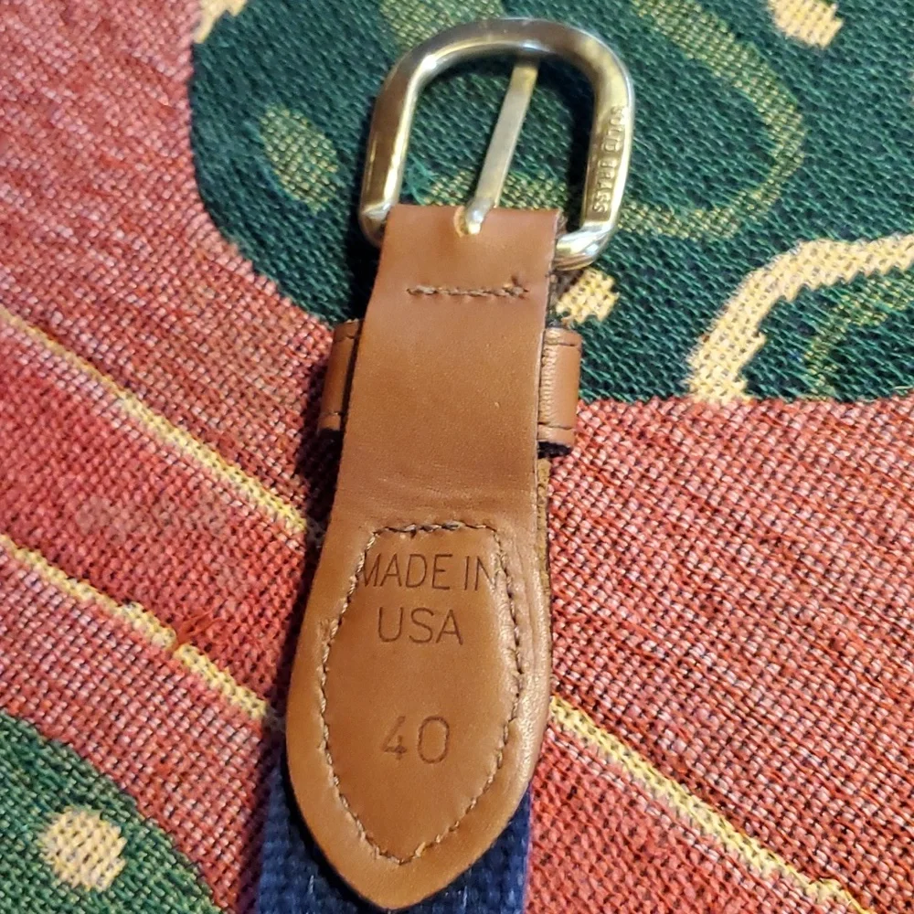 Warm Water Trophy Fish Belt,Authentic Leather,Solid Brass,Hand Embroidered Fish